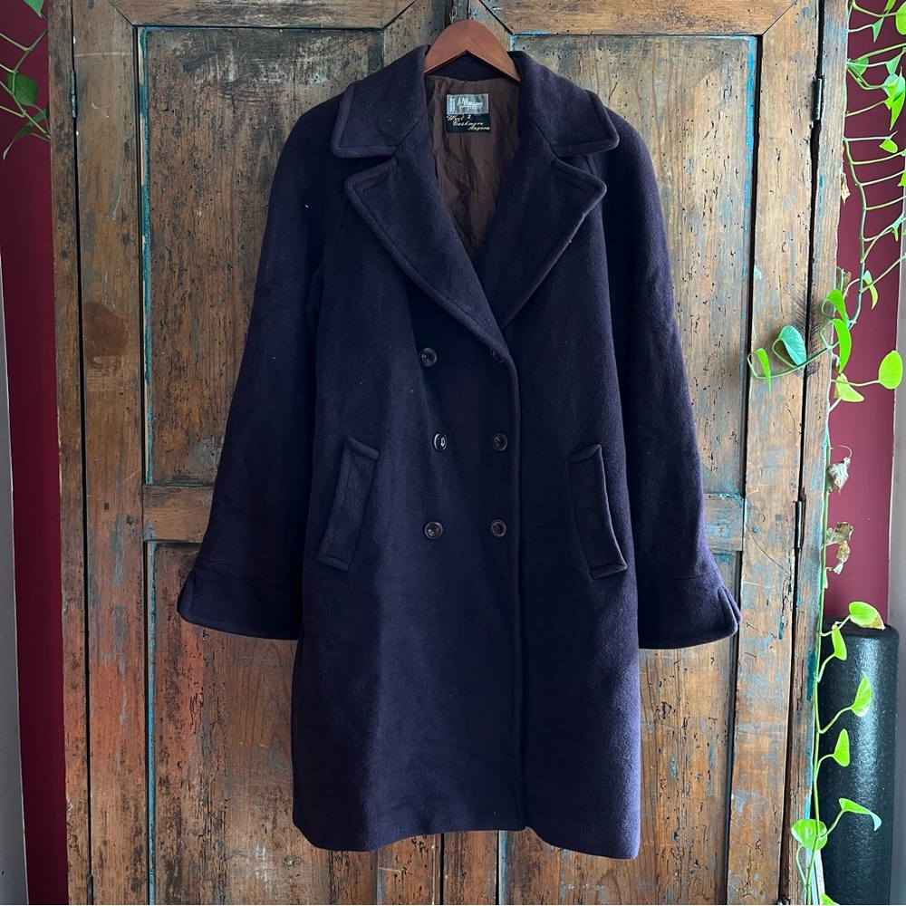 Purple Wool Cashmere Angora Coat from Paris